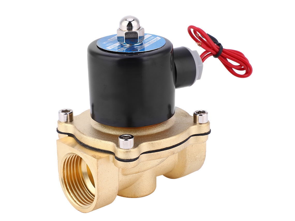 Válvula solenoide de latón normalmente cerrada 2w250-25 de 1 pulgada BSPP para aire, agua y aceite AC220/DC24/12V