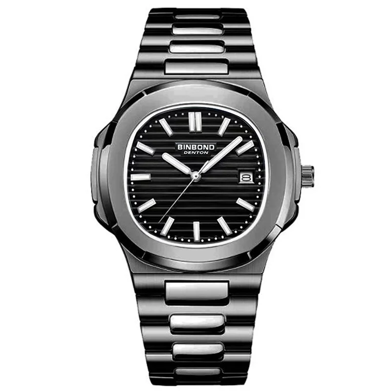 Reloj De Cuarzo De Lujo Para Hombre (negro), Resistente Al Agua, Con Indicador De Fecha, Ideal Para Negocios.