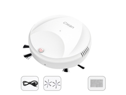 Aspiradora robótica inteligente inalámbrica y silenciosa con carga USB para limpieza y fregado automático de pisos.