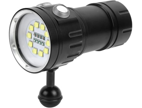 Antorcha de buceo LED Antorcha de buceo portátil ligera de larga duración para buzo Negro BISBISOUS