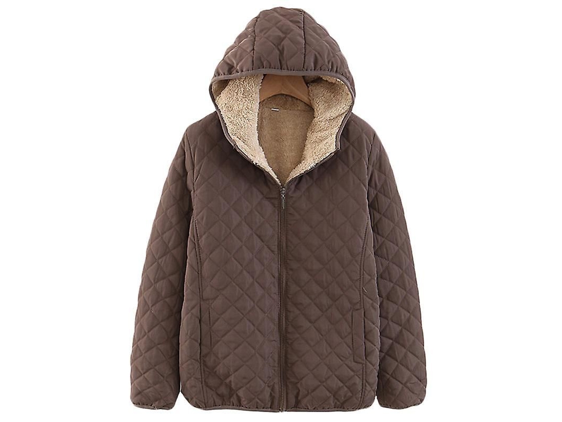 2026-chaquetas De Mujer Con Forro Polar Y Capucha Abrigos Exteriores De Mezcla De Algodón