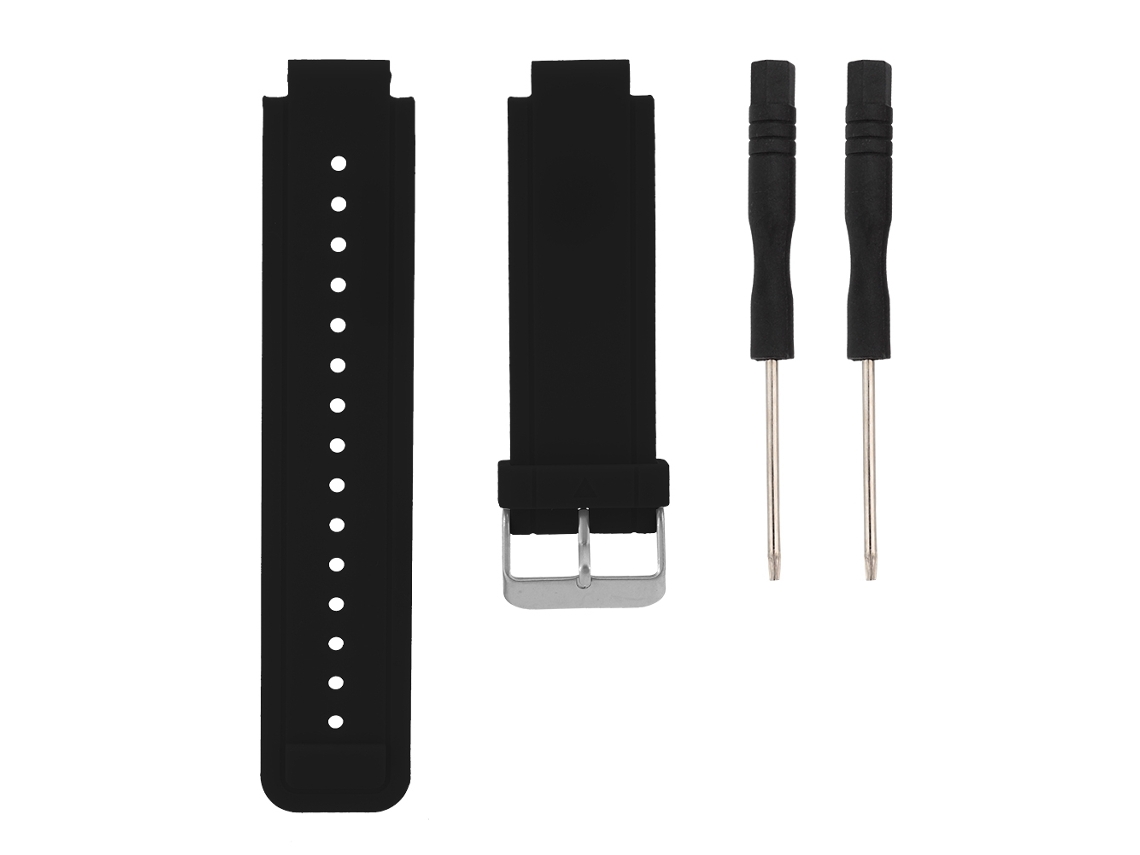 Correa De Silicona Ajustable Para Reloj Garmin Vivoactive - Negra