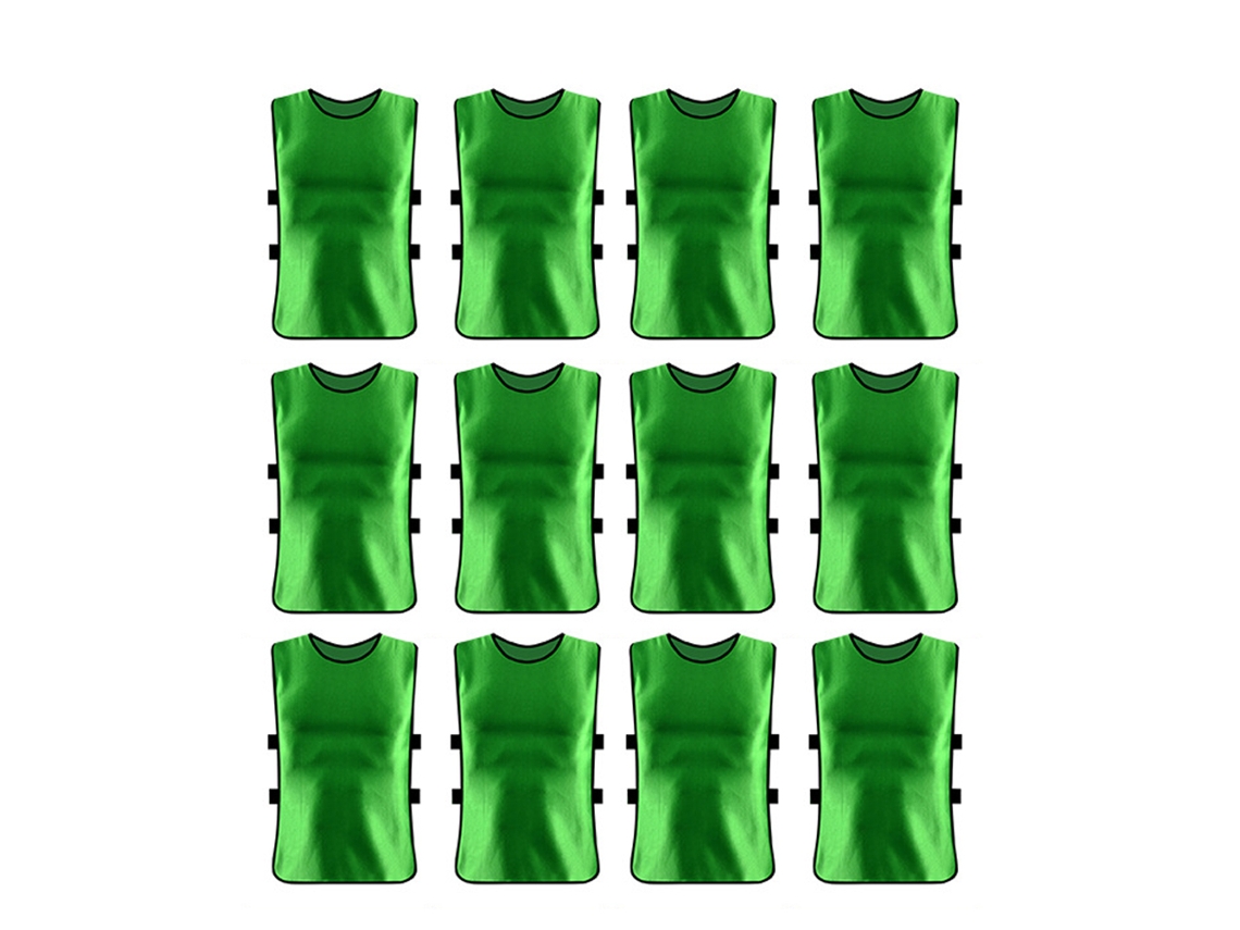 Yncm-12 Piezas De Camisetas Transpirables Para Adultos Para Entrenamiento De Fútbol Y Deportes Al Aire Libre, Color Verde