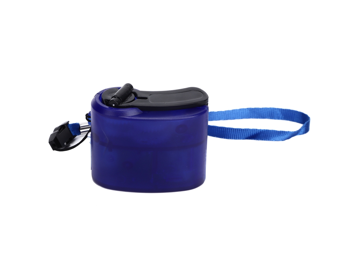 Cargador USB portátil para teléfono con manivela - Azul