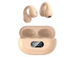 Fones De Ouvido Bluetooth Condução Óssea Ouvido Aberto Display Digital Leve Sem Fio Para Esportes Khaki