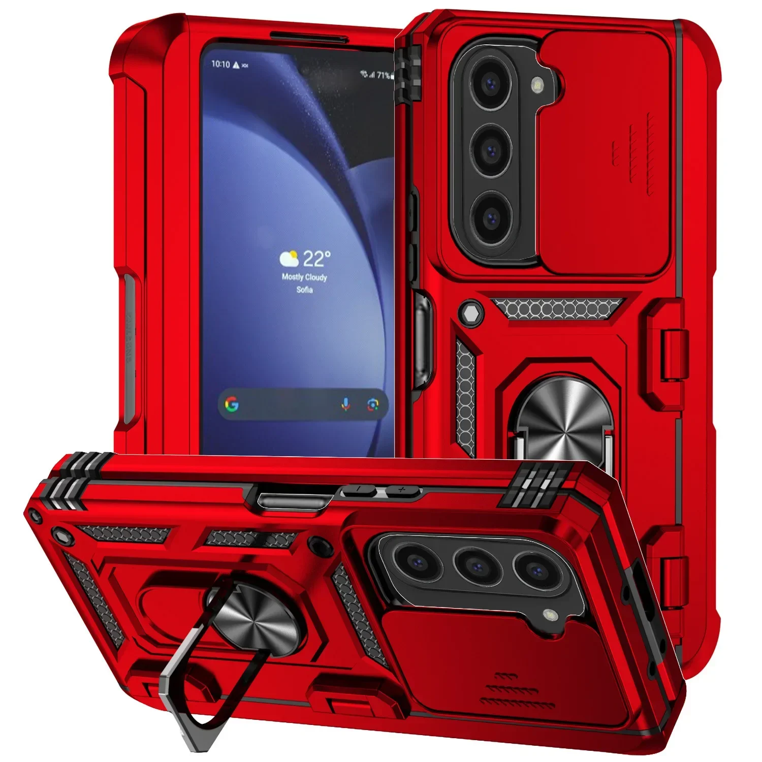 (rojo, Galaxy Z Fold7) Funda Plegable Para Teléfono, Soporte Magnético, Protección Contra Caídas, Protección Deslizante Para La Lente.