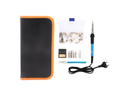 Juego De Soldador Eléctrico Ajustable De 60 W Con 5 Puntas Y Accesorios Completos.