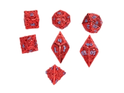 7 Dados Poliédricos Huecos De Latón, Brillantes, Para Juegos De Rol Y De Mesa.