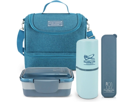 Juego de Bolsa Térmica y Fiambrera JACKI DESIGN SET002-AZ Azul