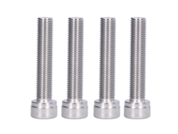 4 tornillos hexagonales de cabeza cónica de acero inoxidable A2, paso fino, 1,25 mm, M10x50 | Sin marca