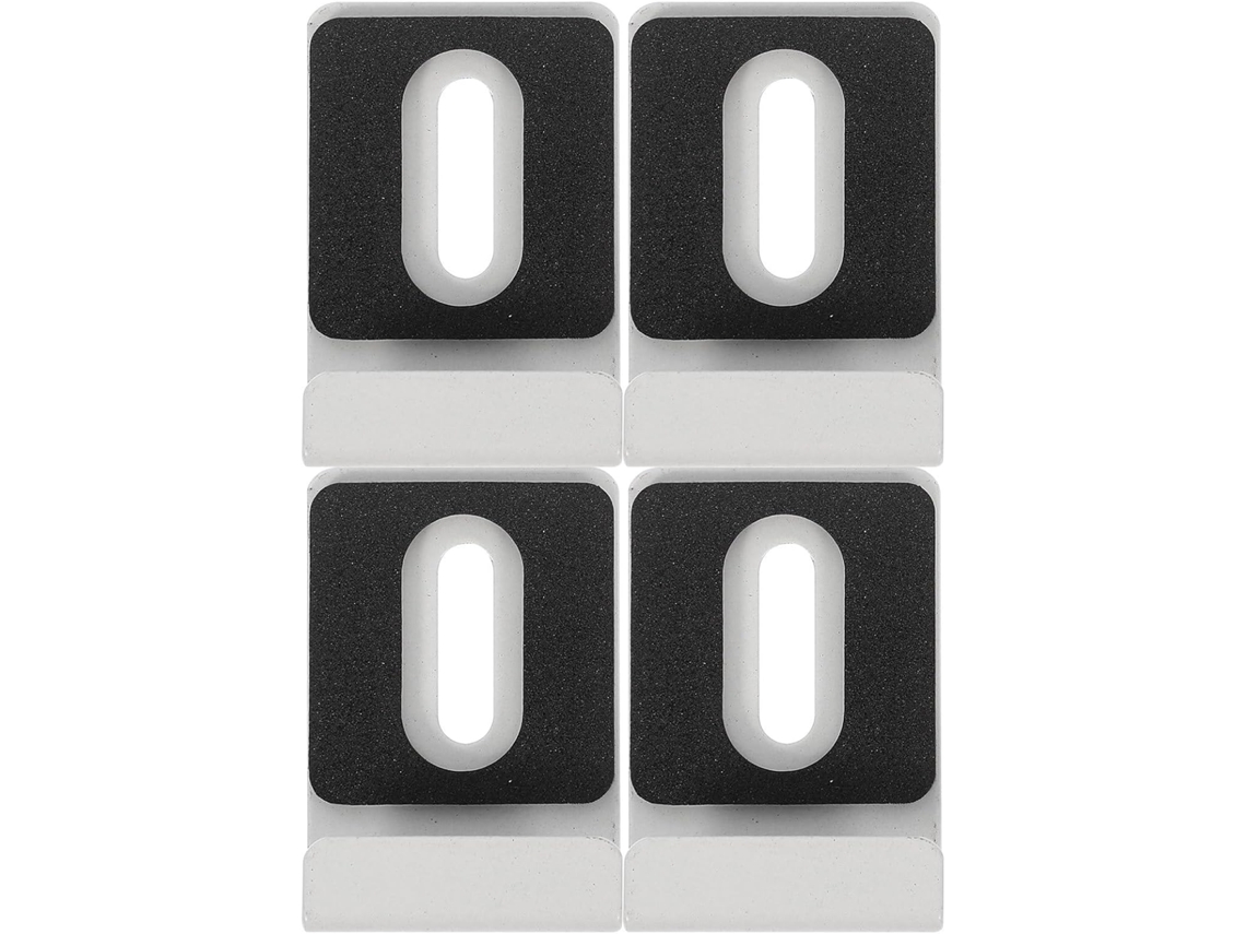 Kit 4 Clips Acero Inoxidable Soporte Cuadrado Resistente