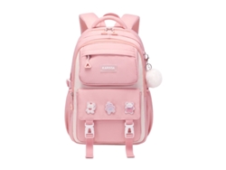 Mochila de estudante de escola primária impermeável macia adolescente mochila infantil rosa GERTIZ