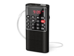 Mini Radio Fm Portátil De Bolsillo (negra)