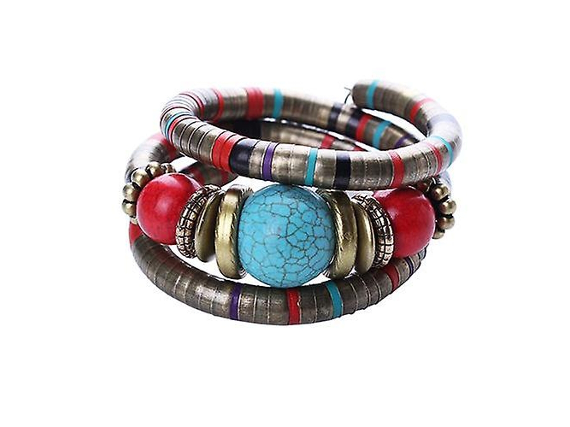 Pulsera multicapa de cuentas turquesas, estilo bohemio, ideal para mujeres y niñas, regalo de joyería, Nostalgia88