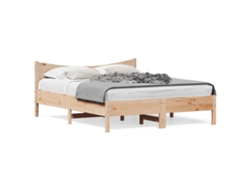 Maison Exclusive - Estructura De Cama Sin Colchón Madera De Pino Blanco 150x200 Cm