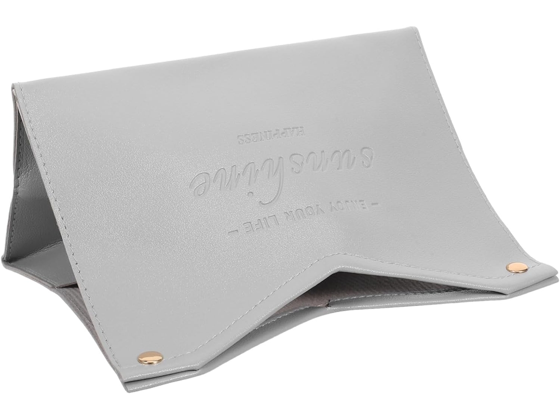 Organizador Caja Pañuelos Rectangular Pu Gris Tocador
