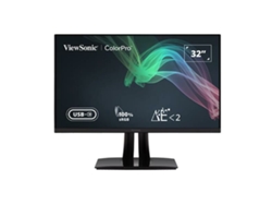 Monitor Gaming VIEWSONIC VP3256-4K (Negro - IPS - 32" - LCD - Enchufe EU - 5 ms)