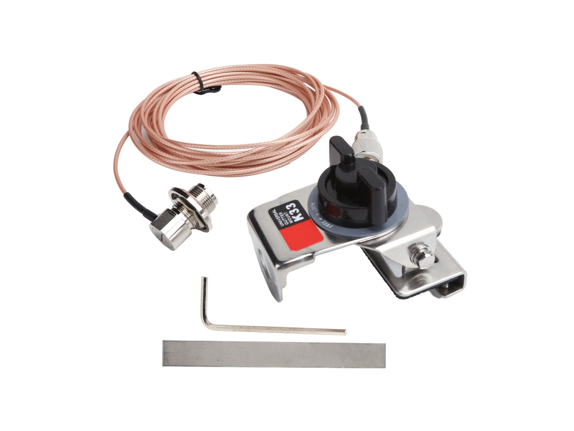 Soporte Ajustable Para Antena De Coche Con Cable De 4,6 M (316), Clip De Montaje Sin Taladrar, Fabricado En Acero Inoxidable Y Abs.