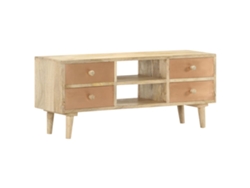 Mueble de Armario Tv 110X30X45 Cm Madera de Mango Maciza