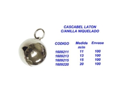 Cascabeles laton con anilla niquelado  13 mm 1609213