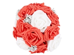 EIOORORRIY Buquê de noiva artificial, acessórios de decoração de casamento (vermelho)