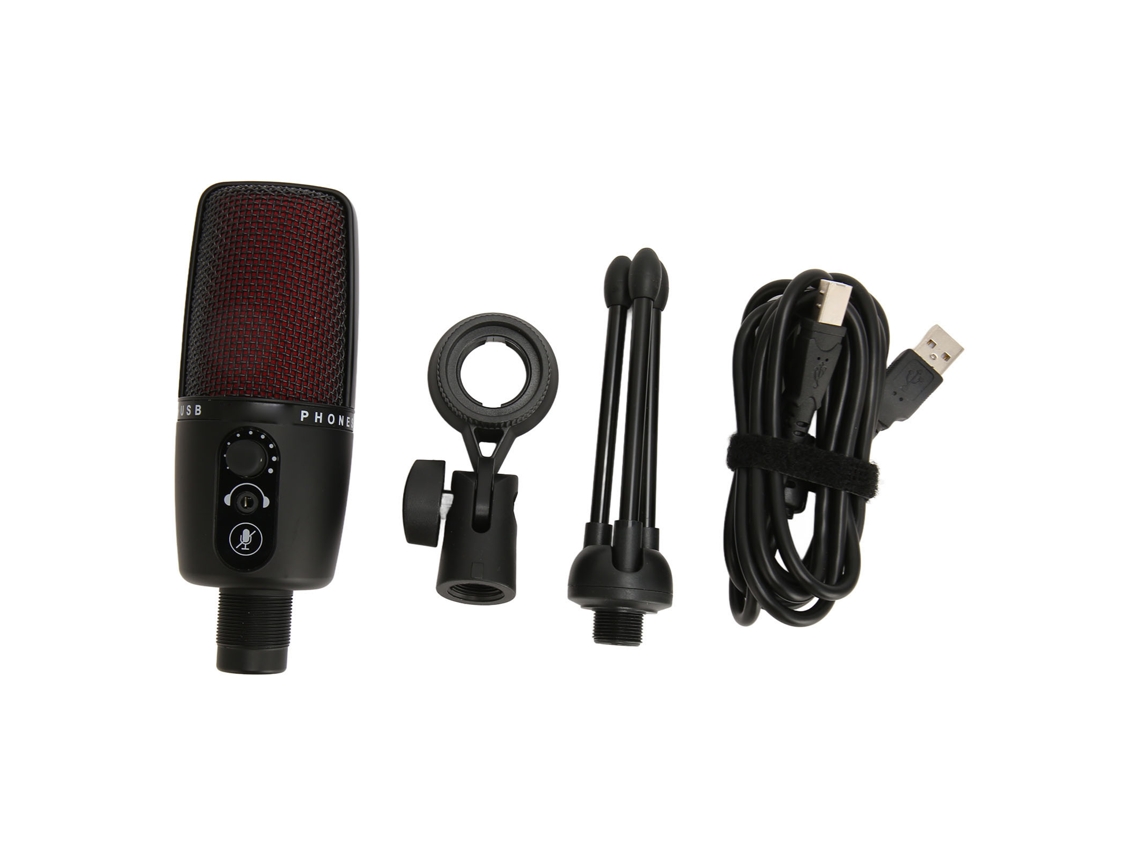 Micrófono De Condensador Usb Cardioide Rgb Para Pc, Juegos, Streaming Y Grabación Con Plug And Play.