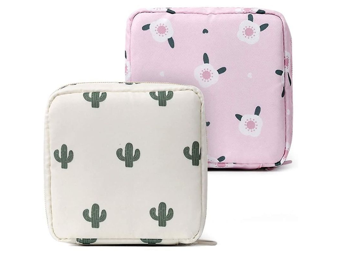 2026altiro-bolsa Portátil Para Guardar Compresas, Copa Menstrual, Nailon, Rosa, Cactus.