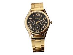 Reloj De Pulsera Casual De Moda Para Mujer Con Esfera Redonda Sencilla, Correa De Pu Y Movimiento De Cuarzo Verde.