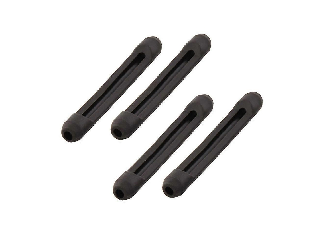 Juego de 4 gafas de sol con estuche de silicona antideslizante, patillas, ganchos o ojales GOKOCO (negro)