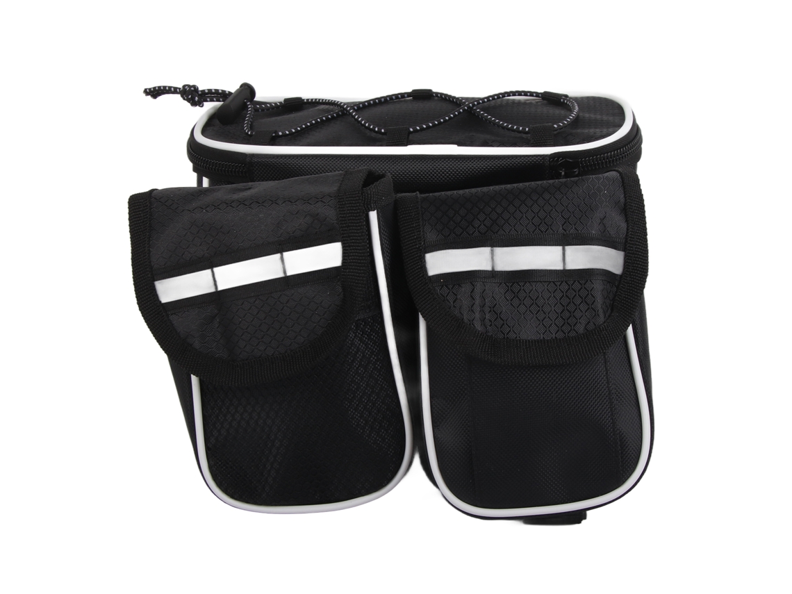 Bolsa Frontal Para Bicicleta Tubo Superior Impermeável Estojo De Armazenamento Quadro Bike Preto