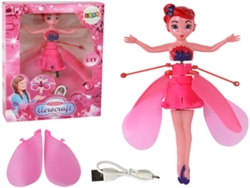 Muñeca mágica de hada voladora rosa controlada a mano B.active