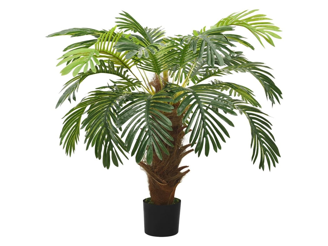 Palmera Cica Artificial con Maceta Verde de 90 cm, DKD HOME DECOR