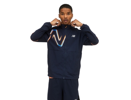 Casaco Running NEW BALANCE Impact Run (M - Azul)