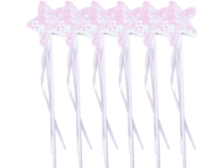 Varitas Mágicas Con Forma De Estrella Y Purpurina (6 Unidades) Para Recuerdos De Fiesta Y Accesorios Para Niños.