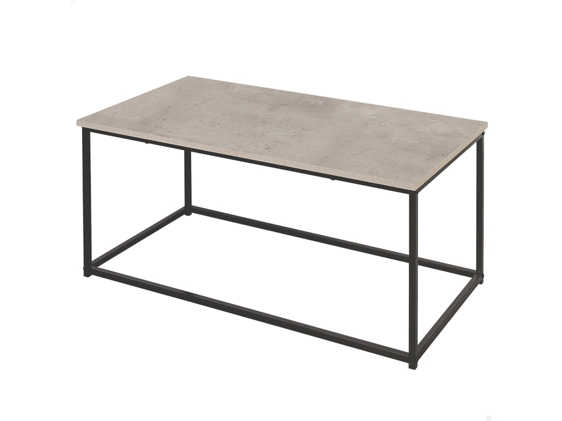 Mesa de centro Max Home efecto cemento, 90 x 48 x 40 cm