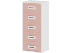 Cómoda Infantil MUEBLAM Nieve Rosa Nube Melamina (43x100x33 cm)