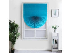Persianas Plegables Autoadhesivas Semitranslúcidas 60x180cm Azul Para Ventanas Puertas Hogar 60x180cm Azul