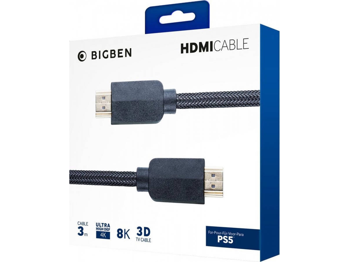 Cable BIGBEN PS5 4k/8k 2.1 HDMI (Trenzado - 3 m)