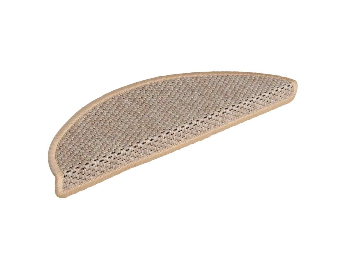 Tapetes Escada Adesivos Aspeto Sisal 30 Pcs 56x17x3cm Bege-claro
