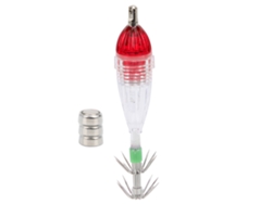 Señuelo De Pesca Con Luz Led Roja En Forma De Calamar Y Lámpara Subacuática Con Anzuelo.