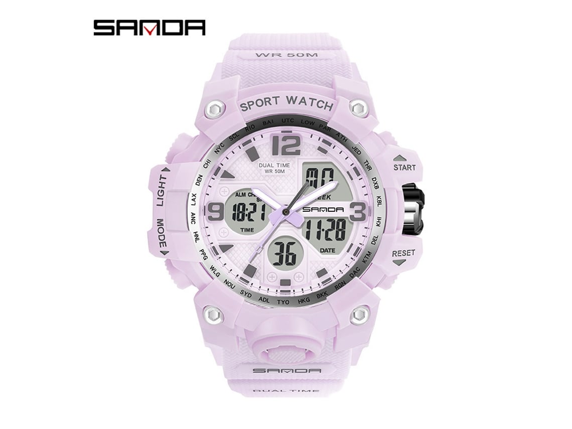 Reloj Deportivo Multifuncional Luminoso, Moderno Y A La Moda (taro Purple mujer)