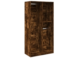 Maison Exclusive - Armario Madera Contrachapada Color Roble Ahumado 100x50x200 Cm
