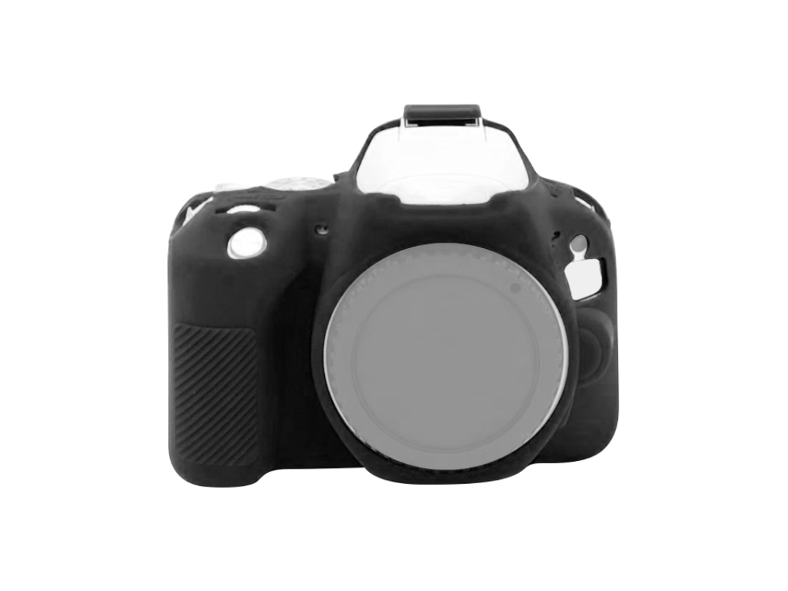 Funda protectora de silicona suave para Canon Eos 200d / Eos 200d Mark II negra Zruxe