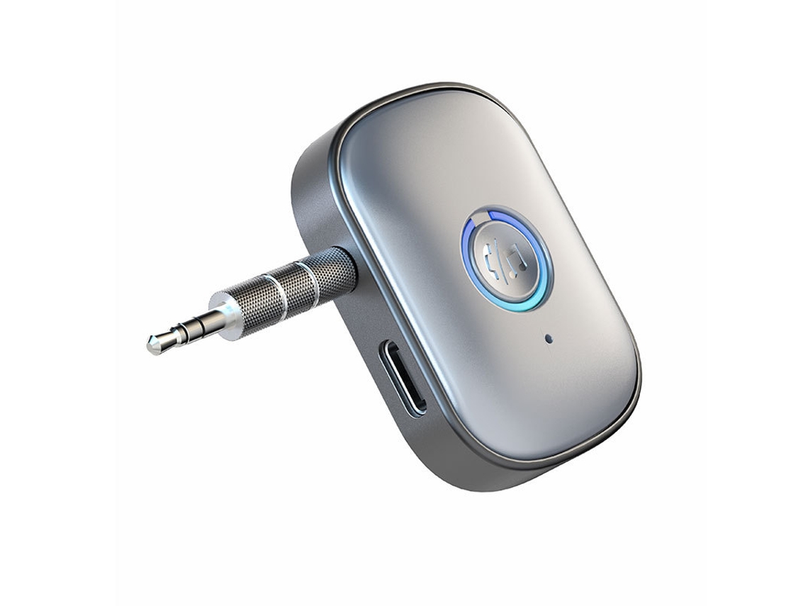 Adaptador de transmisor de audio para coche Bluetooth 5.3 de 3,5 mm, receptor inalámbrico auxiliar para llamadas manos libres, receptor de audio para coche Gertiz