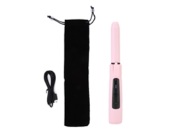 Plancha De Pelo Y Rizador Inalámbrico Recargable Usb Herramientas De Peinado Rosa