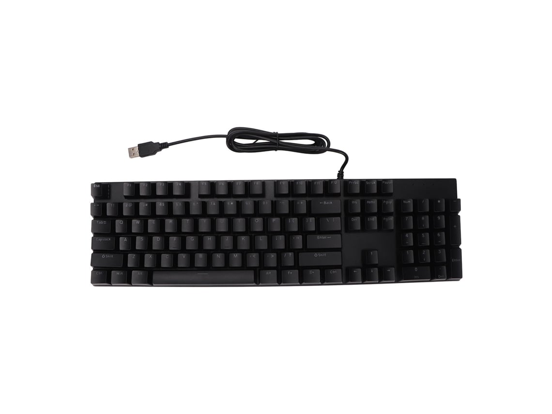 Teclado Mecánico Para Juegos, 104 Teclas, Interruptores Azules, Rgb, Usb, Resistente A Arañazos, Negro.