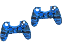 Funda De Silicona Azul Con Estampado De Camuflaje Para Mando (2 Piezas), Resistente A Arañazos.