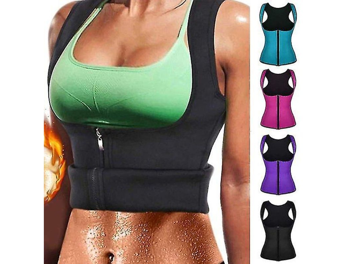 2026-chaleco Moldeador Deportivo Para Mujer Con Cremallera Material Neopreno Entrenamiento Adelgazamiento Oferta