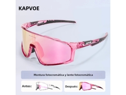 (rosa) Gafas De Ciclismo Fotocromáticas Unisex, Gafas De Sol Con Protección Uv400