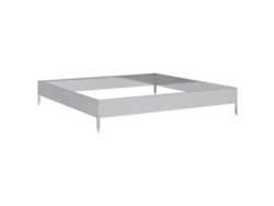 Arriate VIDAXL Galvanized steel/Grey Acero (100x100x18.5cm)